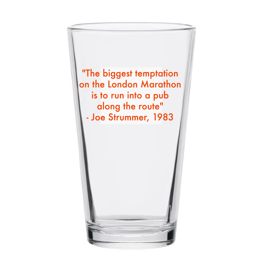 Strummer Marathon Bib Pint Glass